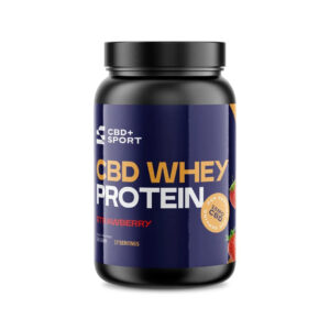 CBD Whey heraproteiini mansikka 500g - CBD+Sport