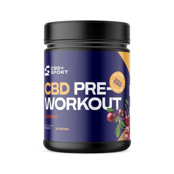 CBD Pre-Workout -treeniboosteri kirsikka 400g - CBD+Sport